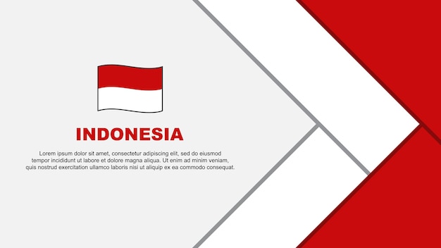 Indonesia Flag Abstract Background Design Template Indonesia Independence Day Banner Cartoon Vector Illustration Indonesia Illustration