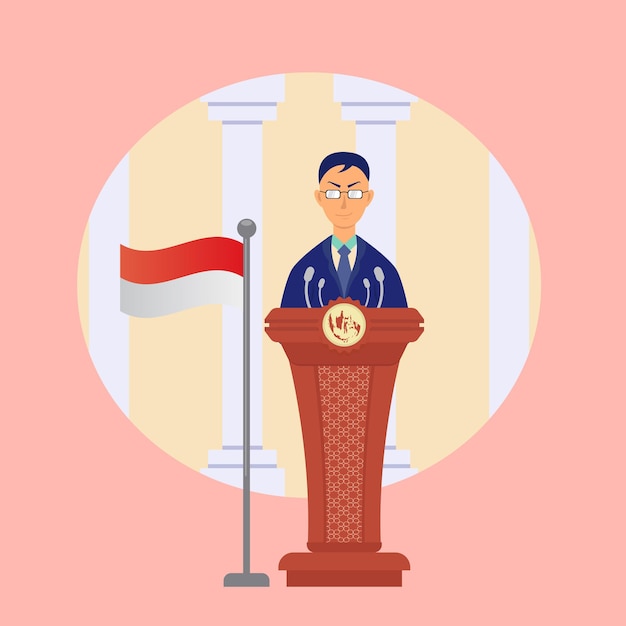 Vector indonesia goverment illustration goverment