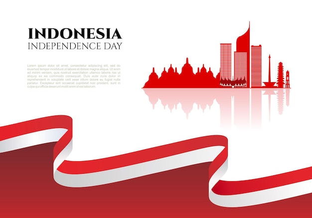 Indonesia Independence day background banner poster for national celebration on august 17 th