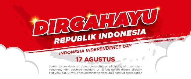 indonesia independence day background banner template