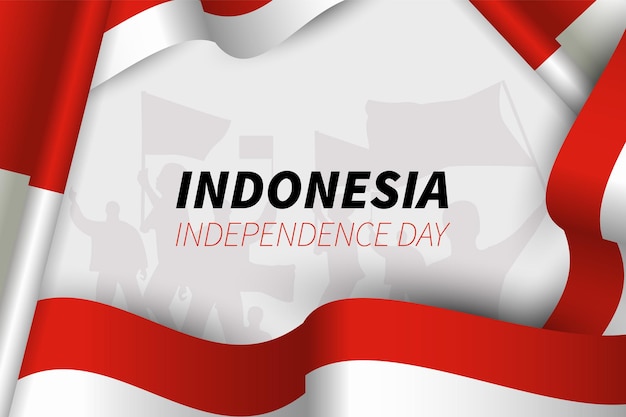 Indonesia independence day background flag