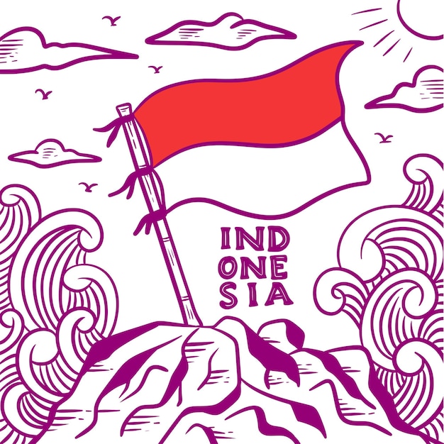 Indonesia independence day celebration background