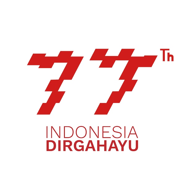 Indonesia Independence day logo Dirgahayu translates to longevity or long lived