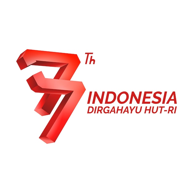 Indonesia Independence day logoIndonesia Independence day logo Dirgahayu translates to longevity or