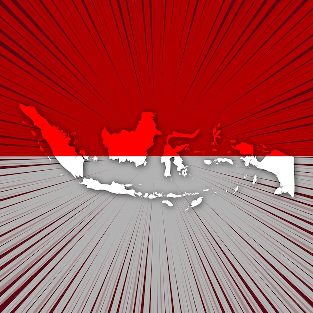 Indonesia Independence Day Map Design