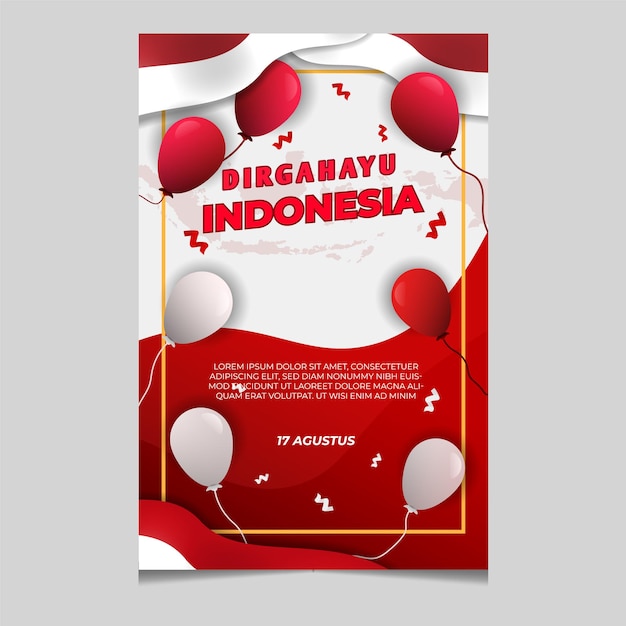 Indonesia Independence Day Poster