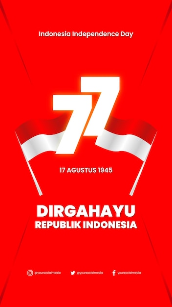 Indonesia independence day stories instagram 17 august 1945