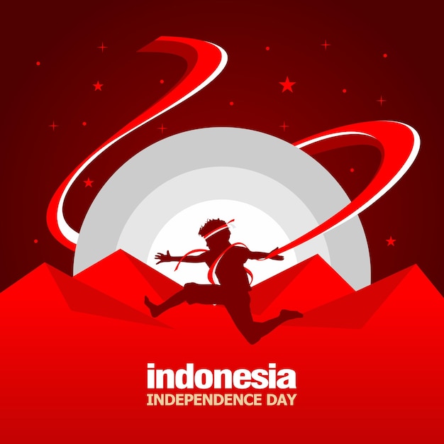 indonesia independence day tempelate design