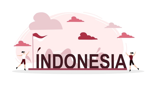 Indonesia independence day vector design for indonesia merdeka