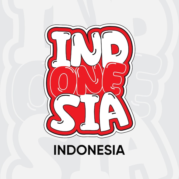 Indonesia logo design vector image