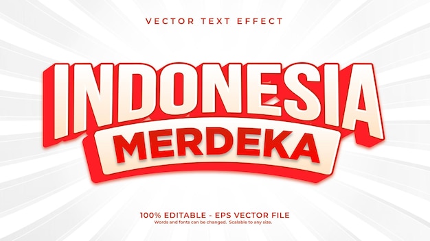 Indonesia merdeka text effect