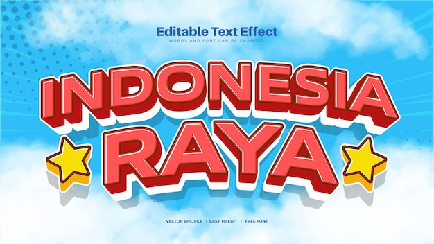 Indonesia Raya Text Effect