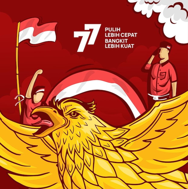 Indonesia's 77th independence day celebration Background Illustration