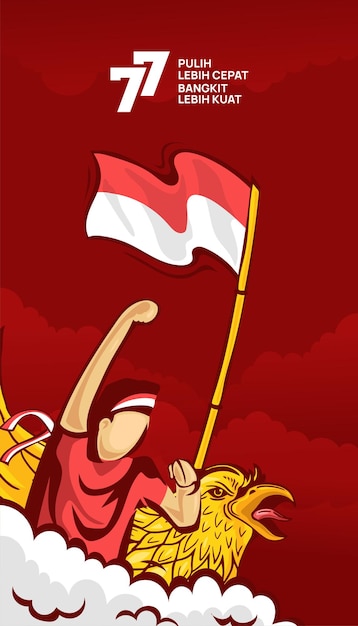 Indonesia's 77th independence day celebration Background Illustration