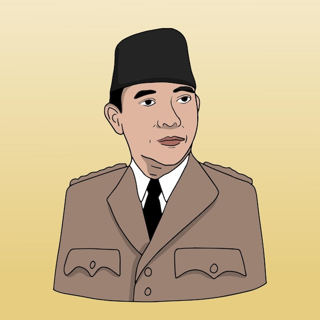 Indonesia's first president Ir Soekarno proclaimed Indonesia's independence, August 17, 1945