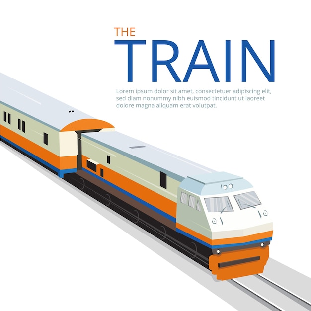 Indonesia Train   Transportation template Vector illustration