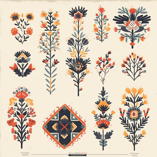 Vector indonesian clove patterns with aromatic elements