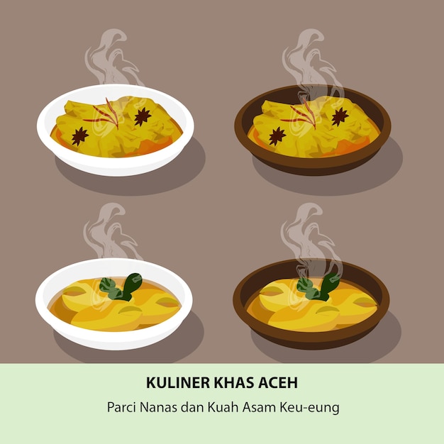 Indonesian culinary specialties, from the Aceh region