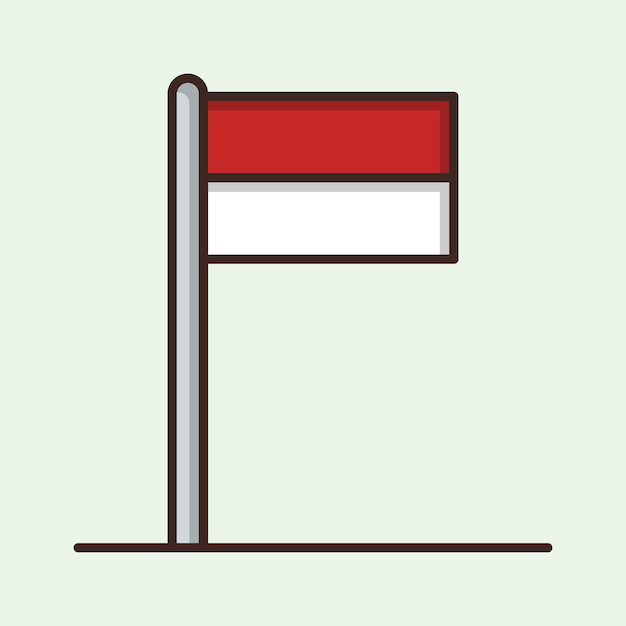 Indonesian flag to celebrate Indonesia's independence day