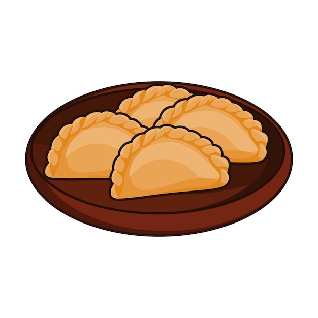 indonesian food panada cake vector design