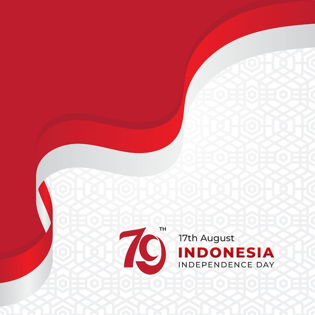 Vector indonesian independence day background banner design