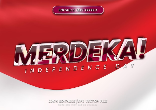 Indonesian independence day editable text effect