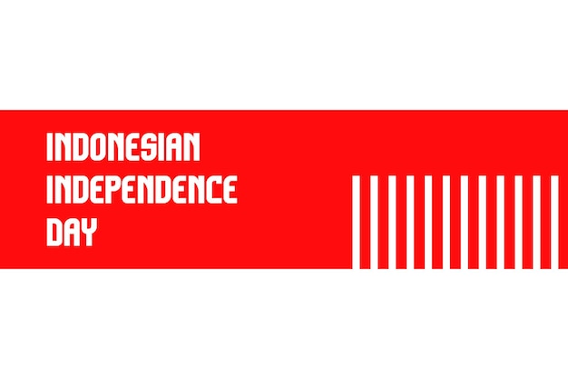 Indonesian Independence Day Web Banner Design Vector