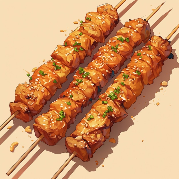 Indonesian Satay and Peanut Sauce Skewers