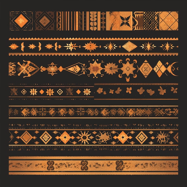 Indonesian songket patterns with gold threads