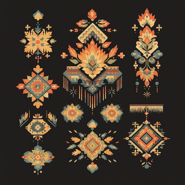 Indonesian Sulawesi patterns with regional designs