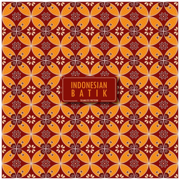 Indonesian traditional batik pattern template in modern color