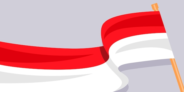 Indonesian waving Flag illustration