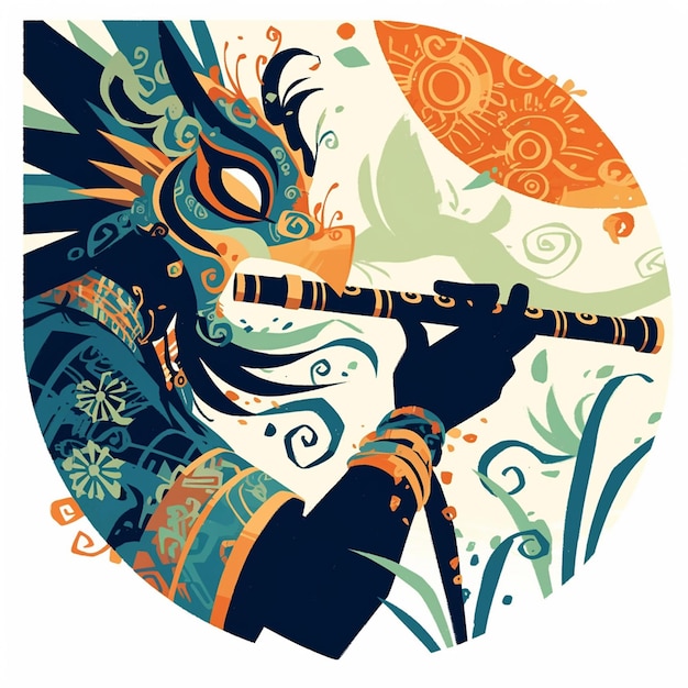 Vector indonesian wayang kulit shadow puppet designs