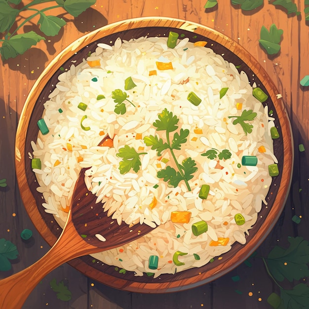 Vector indore poha and flattened rice breakfast