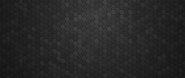 Industrial black gradient hexagons background