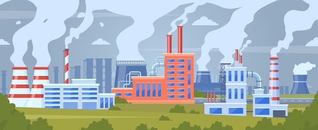 Industrial buildings background