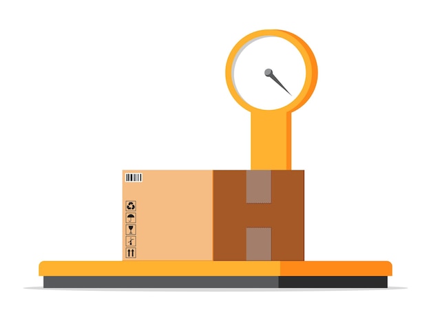 Vector industrial cargo weight scales.