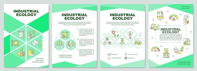 Industrial ecology green brochure template