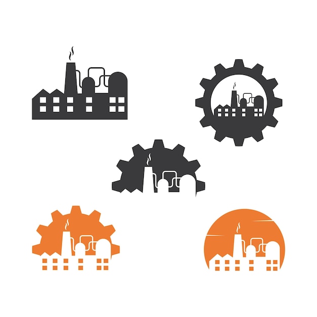 Vector industrial factory building icon vector illustration design