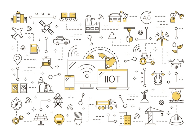 Industrial internet of things concept