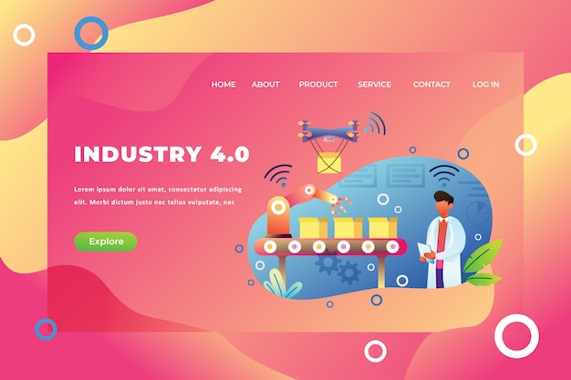 Industry 4.0 Landing Page Template