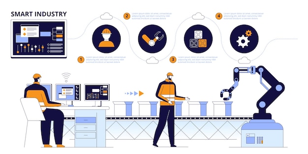 Industry 40 infographics Technology illustration