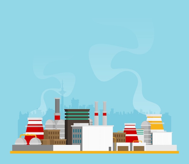 Industry design buildings over background vector illustration