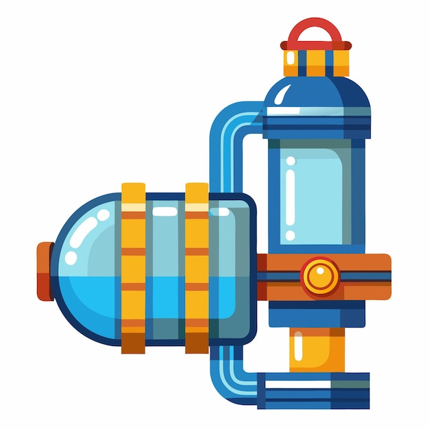 Industry Water Tube Vector Design Essential Industrial Fluid Transport Illustration