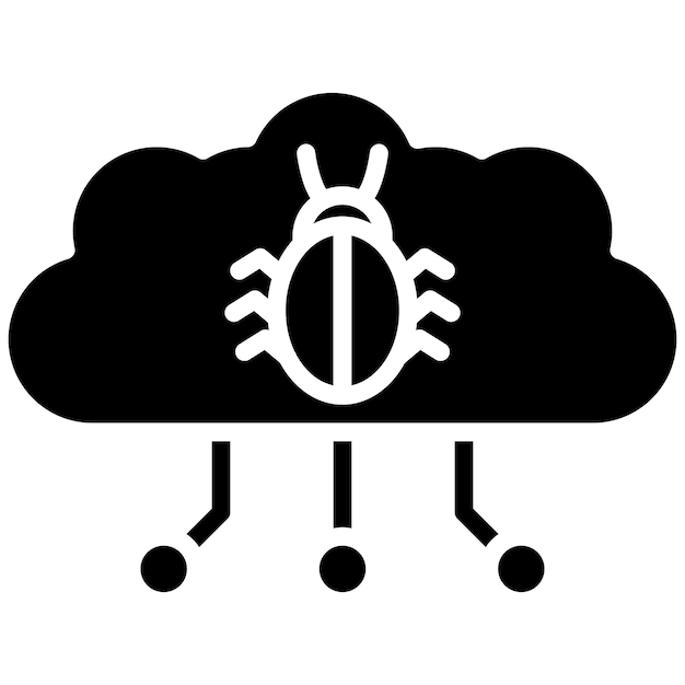 Infected Cloud Vector Illustration Style