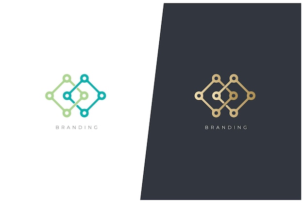 Infinite Data Digital Marketing Networking Vector Logo Concept