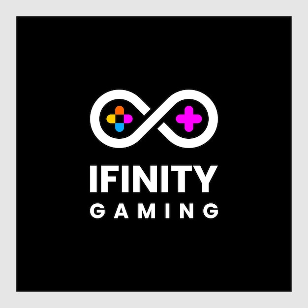 Infinite game pad logo icon design vector illustration.Infinity Game Logo Template