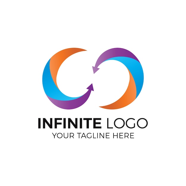 Infinite limitless idea corporate branding logo design templatexA