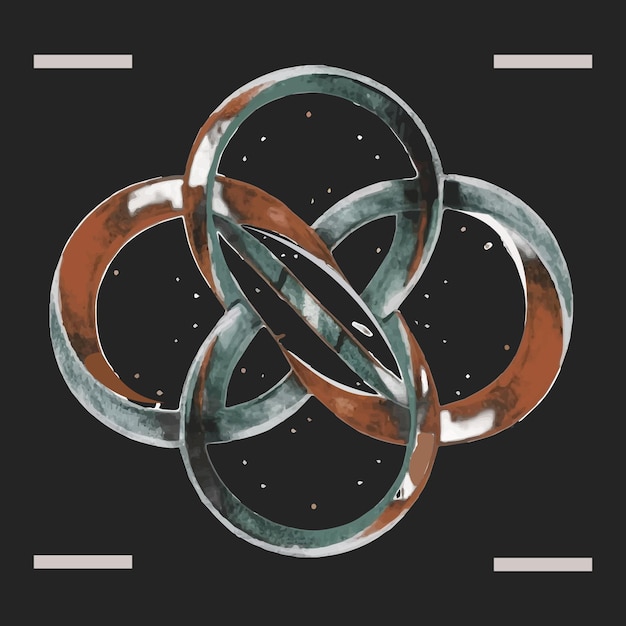 Infinite Loops icon as infinity sign symbol shape EPS vector template 3D realistic eternity sign