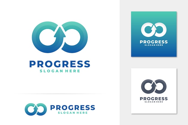 Infinite progress gradient logo vector